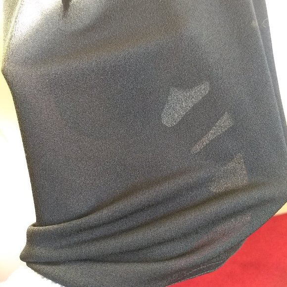 vintage 80s black midi party dress puffy leaf shoulder 🎈HOST PICK🎈x3 - Picture 14 of 14